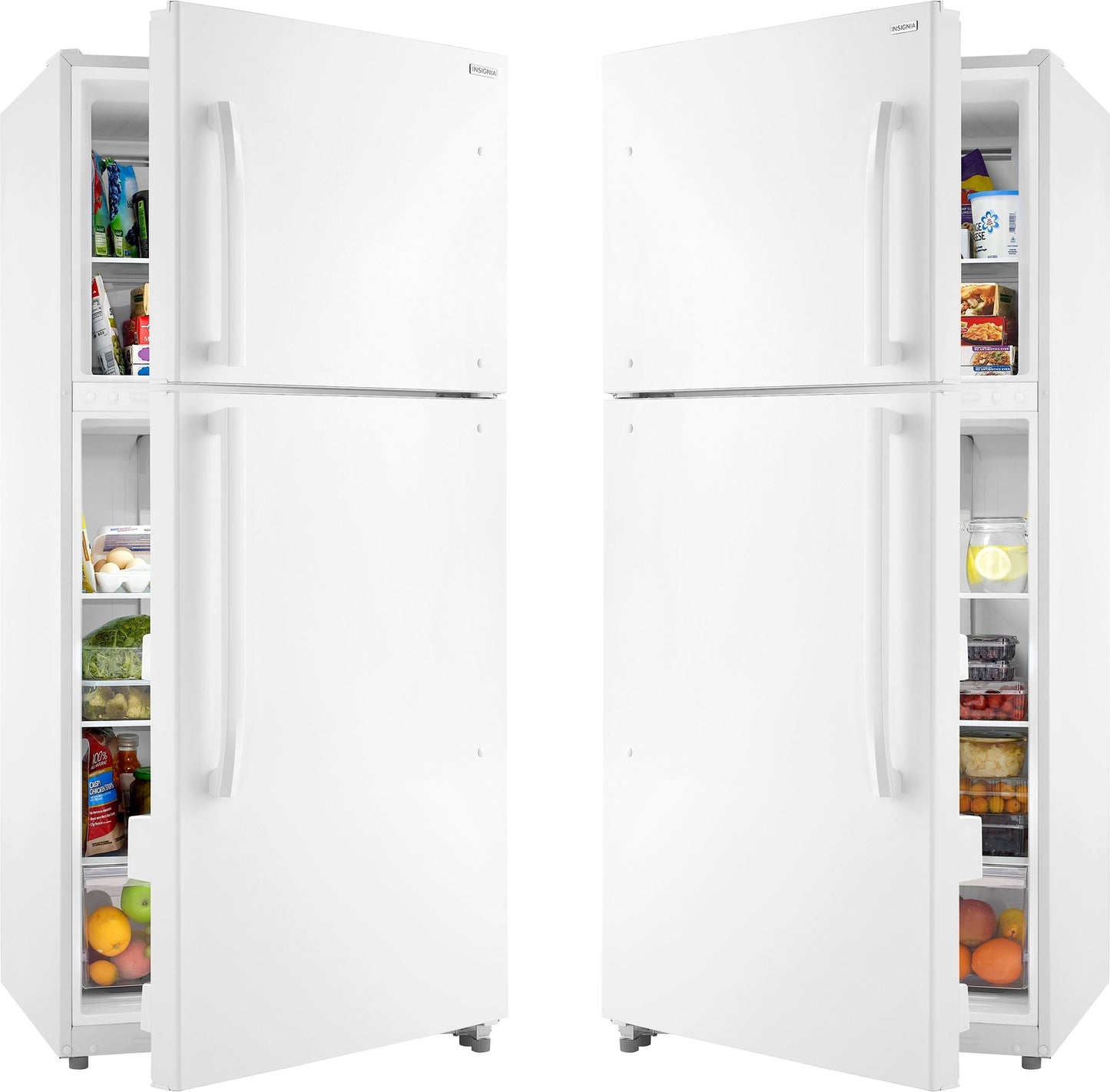 Insignia™ - 18 Cu. Ft. Top-Freezer Refrigerator with Handles - White