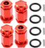 +50MM Wheel Hex Hubs Adapters for 1/5 LOSI DBXL 2.0 RC Car Truck Upgrade Parts (Red)