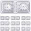 10 Pack RV LED Ceiling Double Dome Light Fixture with ON/OFF Switch Interior Lighting for Car/RV/Trailer/Camper/Boat DC 12V Natural White 4000-4500K 48X2835SMD
