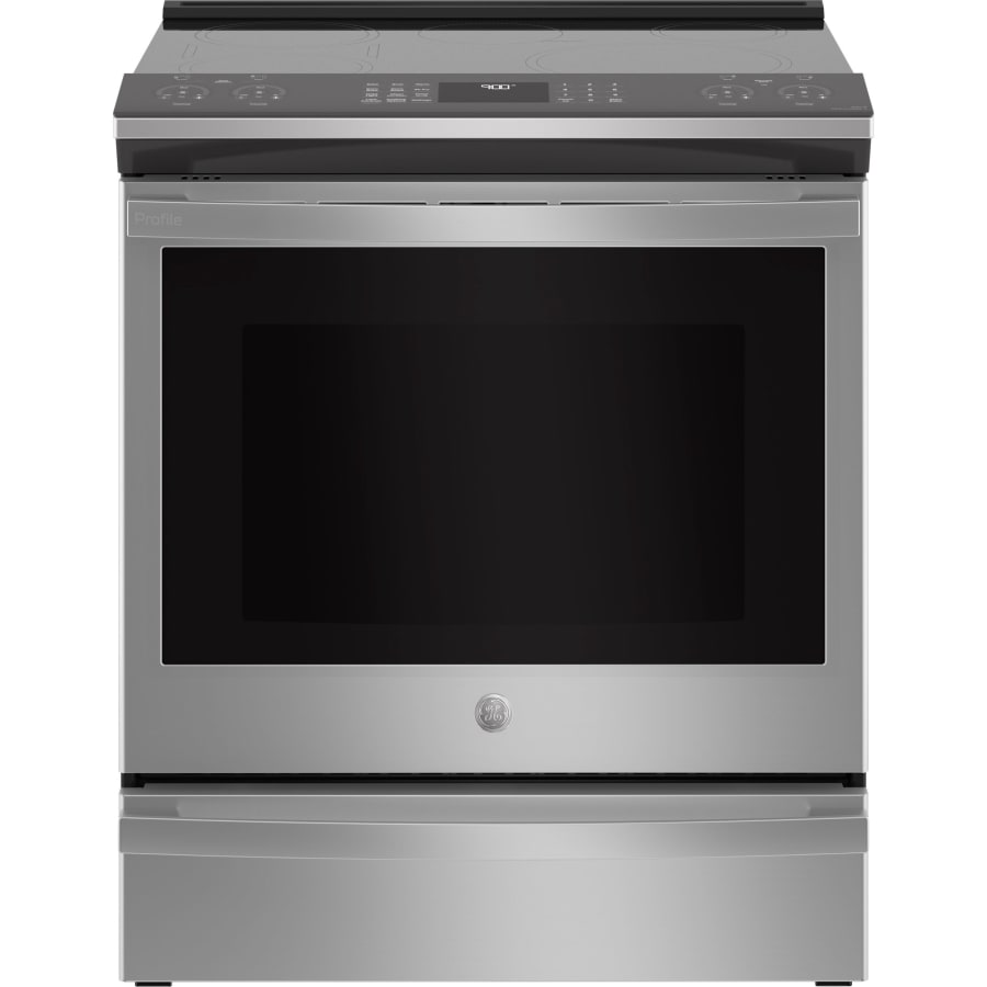 GE Profile 30 Inch Wide 5.3 Cu. Ft. Slide-In Electric Range with True European Convection and Wi-Fi Connectivity