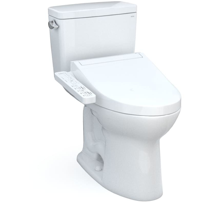 TOTO Drake 1.6 GPF Two Piece Elongated Toilet with Left Hand Lever - Bidet Seat Included