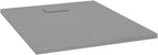"vidaXL White SMC Shower Base Tray - Modern, Low-Profile Design - Reinforced with Resin, Fiberglass, and Stone Powder - Slate Stone Surface for Skid-Resistance"