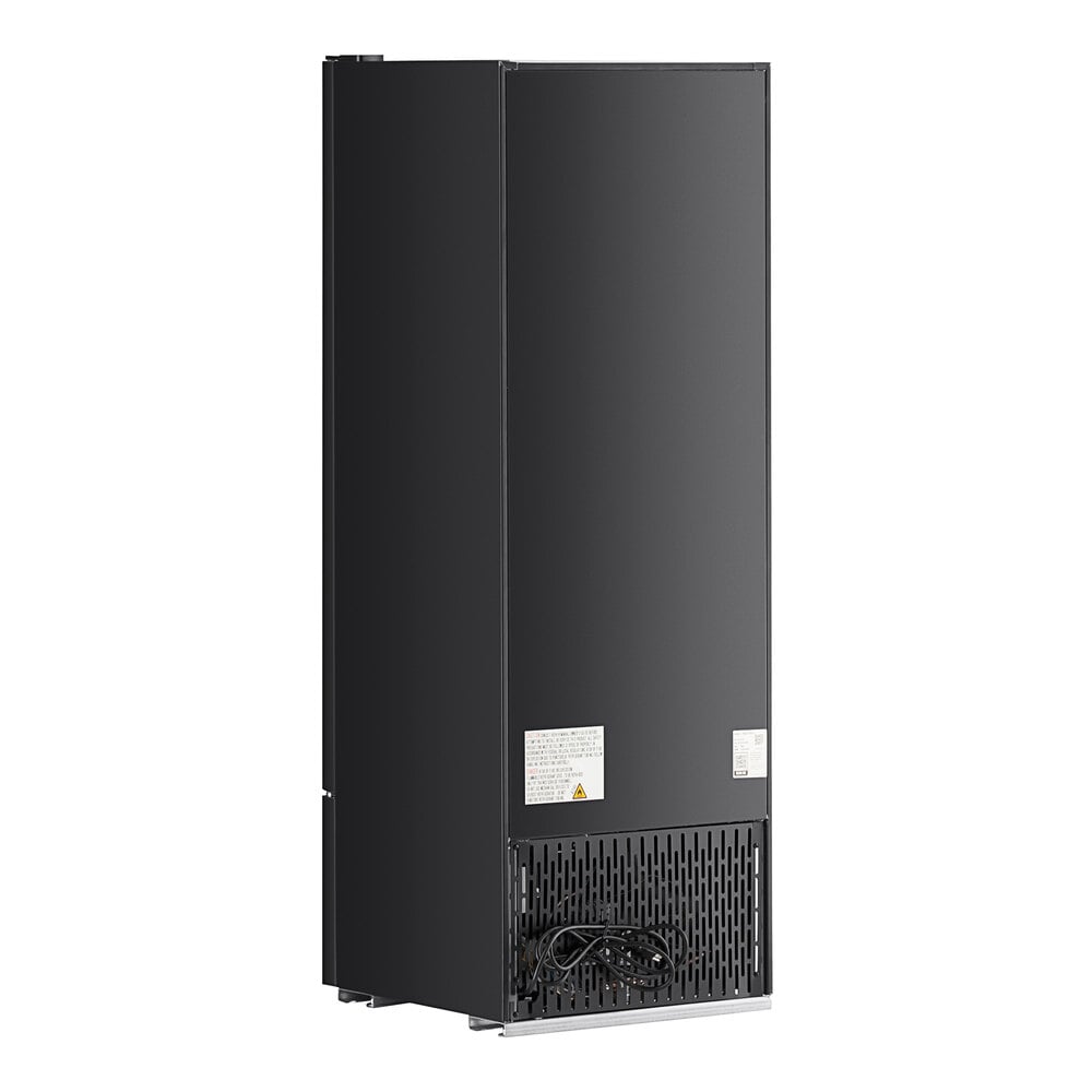 Avantco GDC-10-HC 21 5/8" Black Swing Glass Door Merchandiser Refrigerator with LED Lighting
