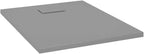 "vidaXL White SMC Shower Base Tray - Modern, Low-Profile Design - Reinforced with Resin, Fiberglass, and Stone Powder - Slate Stone Surface for Skid-Resistance"