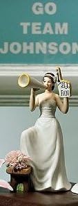 #1 Fan Cheering Bride Figurine Hover Image
