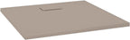 "vidaXL White SMC Shower Base Tray - Modern, Low-Profile Design - Reinforced with Resin, Fiberglass, and Stone Powder - Slate Stone Surface for Skid-Resistance"
