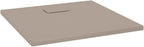 "vidaXL White SMC Shower Base Tray - Modern, Low-Profile Design - Reinforced with Resin, Fiberglass, and Stone Powder - Slate Stone Surface for Skid-Resistance"