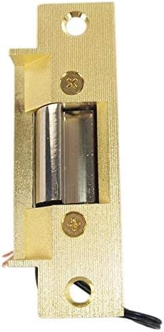 #12 Brass US4 Mortise Type ANSI Standards Brass Electric Door Strike 4-7/8" 16 Volt AC Hover Image