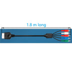 1.8 Meter / 5.9 Ft HD Component AV Cable High Definition TV Hookup Connection competible with Original X Box Console