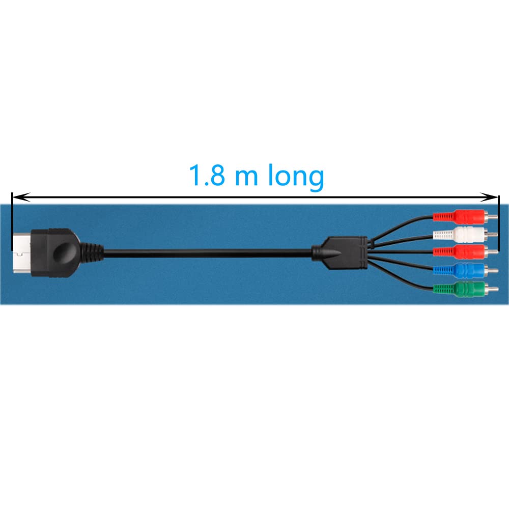 1.8 Meter / 5.9 Ft HD Component AV Cable High Definition TV Hookup Connection competible with Original X Box Console