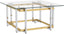 !nspire Contemporary Square Glass & Metal Coffee Table in Silver & Gold