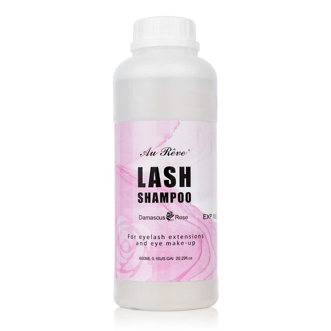 "AuReve Eyelash Extension Cleanser Lash Shampoo Foam, Eyelid Cleanser for Makeup Remover Eyelash Care, Paraben & Sulfate Free for Salon and Home Use (Rose 600ml)" Hover Image