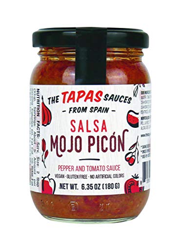 "The Tapas Sauces" Mojo Picon (Pepper and Tomato Mild Hot Sauce) 6.35 oz. Glass Jar (Pack of 18) Hover Image
