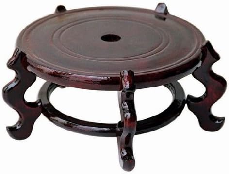 "Beautiful Hand Craft Rosewood Oriental Vase Stand 18""" Hover Image