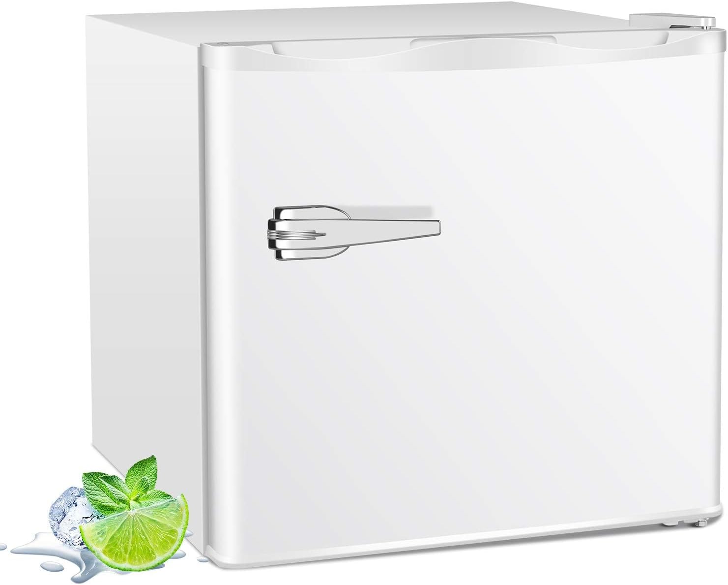 1.2 Cu.ft Mini Freezer, Small Upright Freezer with Removable Shelf & 7 Adjustable Temperature Control, Energy Saving, Low Noise for Bedroom, Apartment, Home, Office, Black