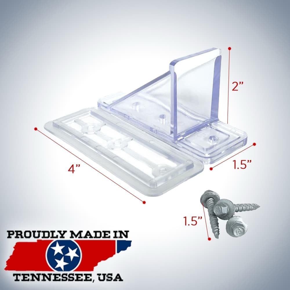 10 Pack Snow Guards for Metal Roofs – with Perfect Seal Gaskets & Screws – Heavy-Duty Polycarbonate Roof Snow Stops Prevent Sliding Snow & Ice | Made in USA