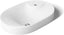 "KOHLER 31705-1-0 Chalice 22-3/4"" Oval Vessel Bathroom Vanity Sink Basin with Single Faucet Deck Hole, Bathroom Sinks Above Counter, White "