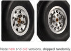 1 Pair of - RC Parts Rubber Wheel Tire with Alu Hub1.75/2.5"/ 2.75/3" / 3.5" / 4" /4.5"/5'' for RC Airplane Model(101mm 4.0inch)
