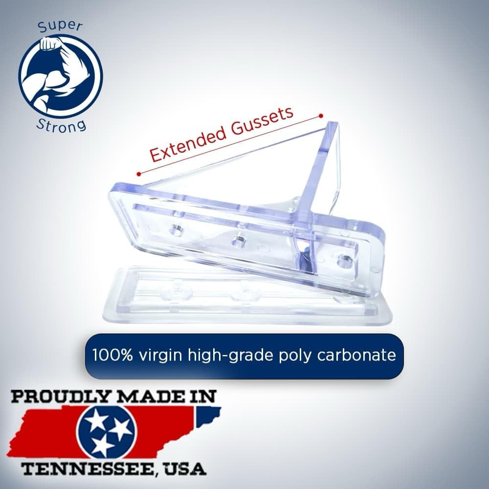 10 Pack Snow Guards for Metal Roofs – with Perfect Seal Gaskets & Screws – Heavy-Duty Polycarbonate Roof Snow Stops Prevent Sliding Snow & Ice | Made in USA