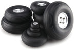 1 Pairs PU Wheels W/Aluminum Core Alloy Hub 1Inch/1.25/1.5/1.75/2/2.25/2.5/2.75/3/3.25/3.5/3.75/4/4.5/5"; for RC Airplane Model(95mm 3.75inch)