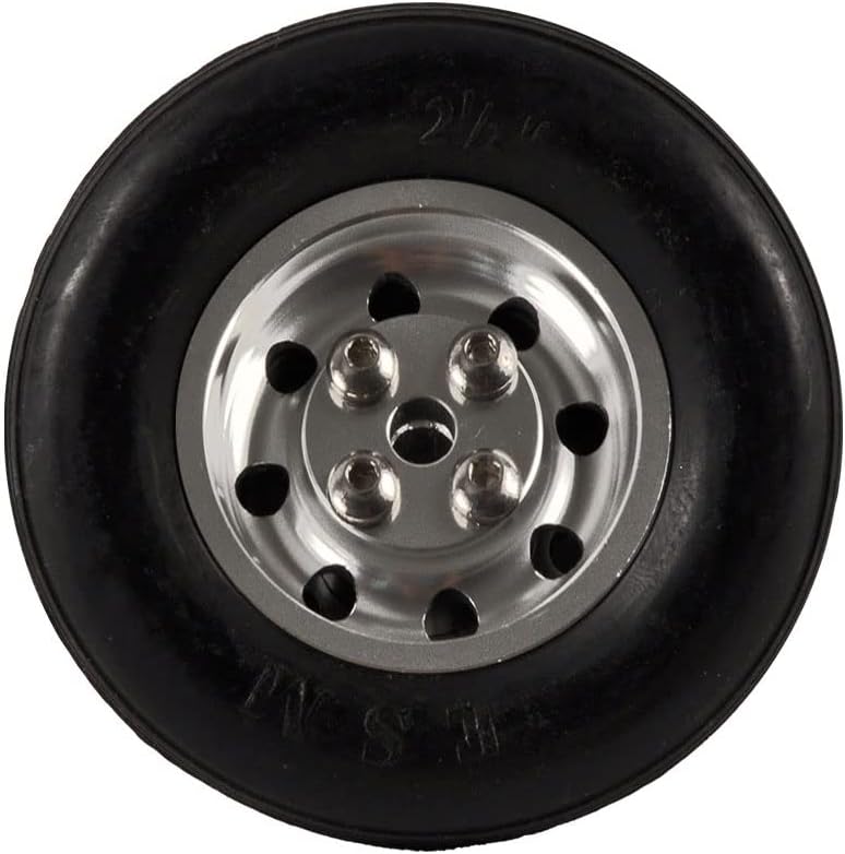 1 Pair of - RC Parts Rubber Wheel Tire with Alu Hub1.75/2.5"/ 2.75/3" / 3.5" / 4" /4.5"/5'' for RC Airplane Model(101mm 4.0inch)