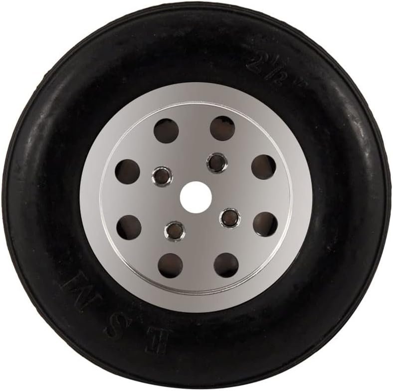 1 Pair of - RC Parts Rubber Wheel Tire with Alu Hub1.75/2.5"/ 2.75/3" / 3.5" / 4" /4.5"/5'' for RC Airplane Model(101mm 4.0inch)