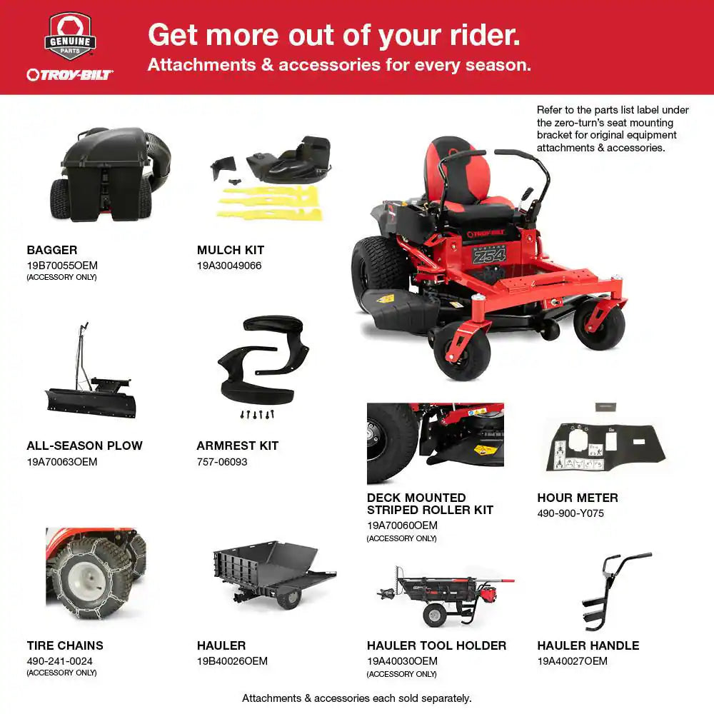 Troy-Bilt Mustang Z54 Gas Zero Turn Riding Lawn Mower