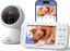 1080P WiFi Baby Monitor with Camera and Audio, Pan-Tilt-Zoom Video Camera, 4'' IPS Screen, HD Night Vision, Motion & Cry Detection, 360° View, Temperature Sensor, Feeding Reminder, Lullabies