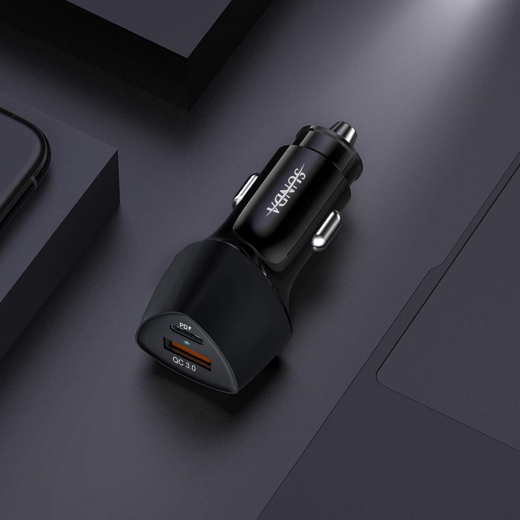 (10pack) SUNDA USB C Fast Car Charger 51W Dual Ports PD/PPS&QC3.0, Cell Phone Automobile Chargers, for Apple Smart-Phones and Android Car Charger, Compatible with iPhone 16/15 Pro/14 Mini/iPhone 13