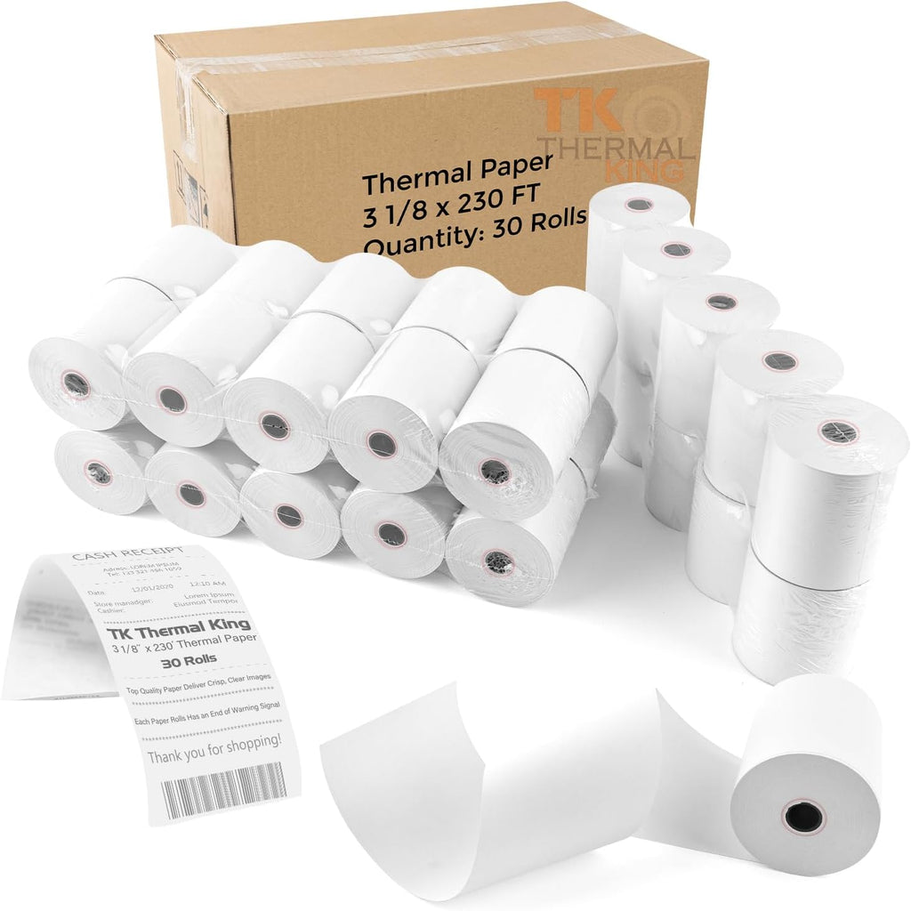 (100 Rolls) 2 1/4" x 50' Thermal Paper, POS Receipt Paper for Retail Business Cash Register, Fits All Credit Card Terminal