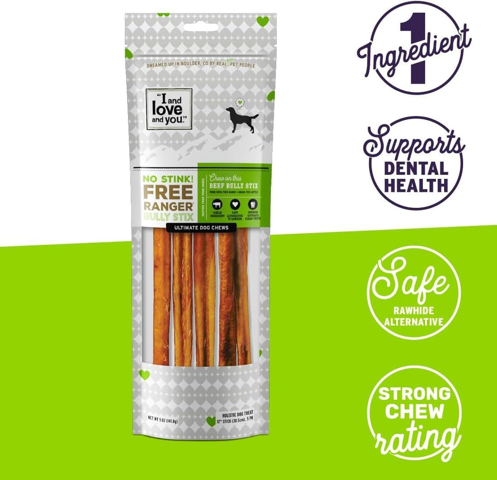 "I And Love And You" No Stink! Bully Stick + Naked Essentials Lamb & Bison