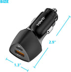 (10pack) SUNDA USB C Fast Car Charger 51W Dual Ports PD/PPS&QC3.0, Cell Phone Automobile Chargers, for Apple Smart-Phones and Android Car Charger, Compatible with iPhone 16/15 Pro/14 Mini/iPhone 13