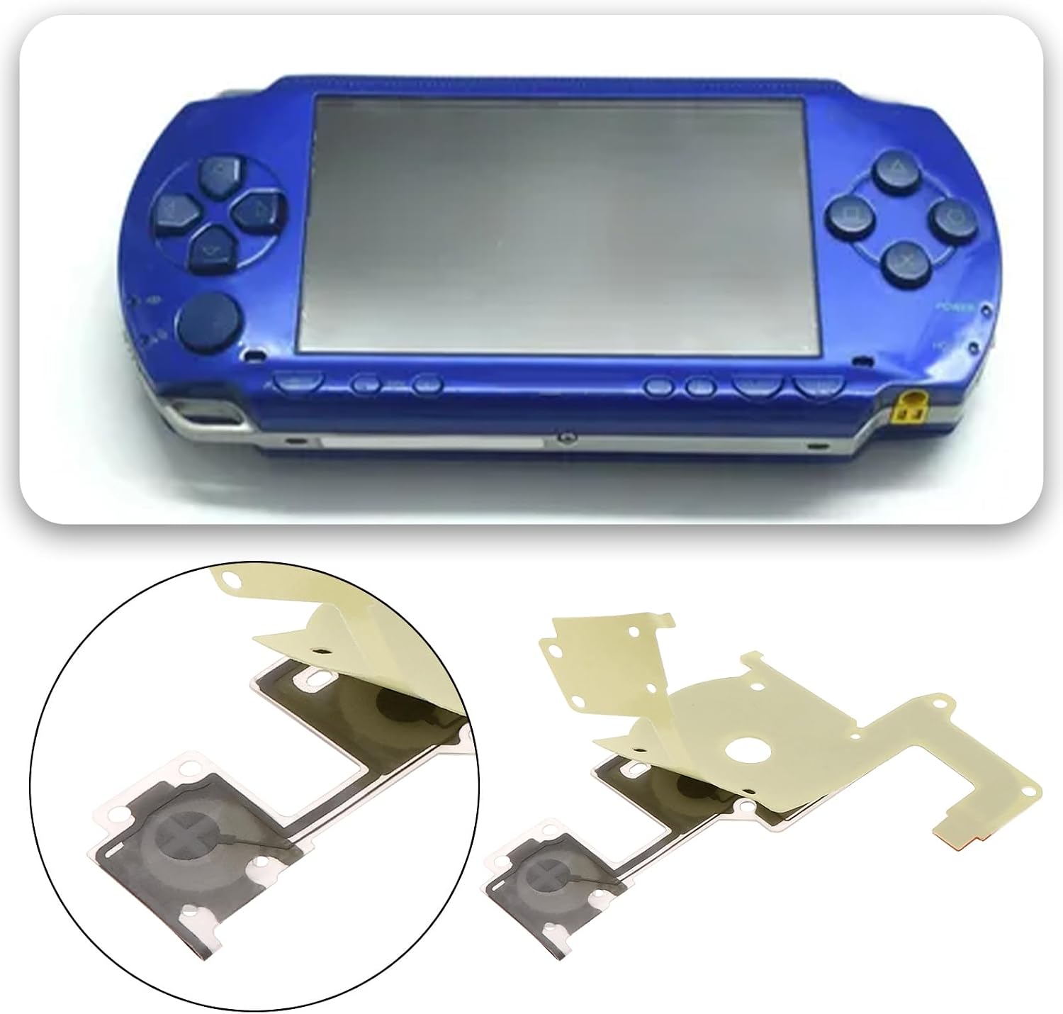 1 Set Flex Cable with Left Key Volume Right Keypad Buttons Controllers Ribbon Connector Replacement Part Compatible with Sony PSP 2000