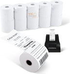 (100 Rolls) 2 1/4" x 50' Thermal Paper, POS Receipt Paper for Retail Business Cash Register, Fits All Credit Card Terminal
