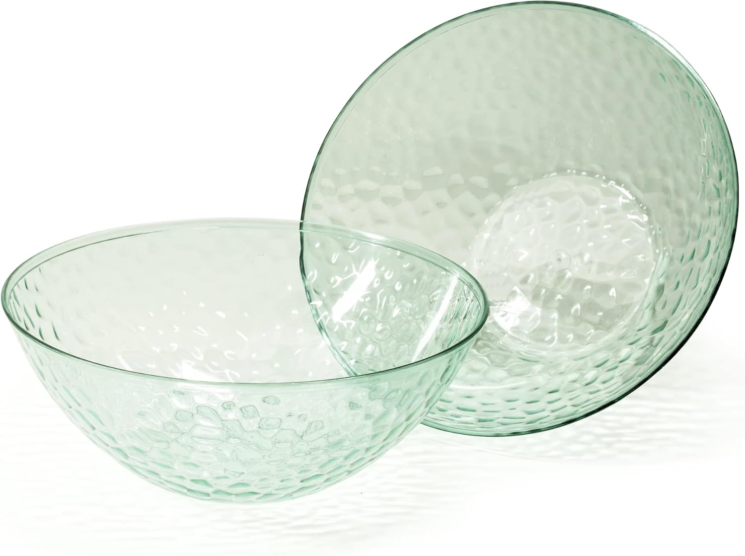 " OCCASIONS " 120 Plates Pack, Disposable Wedding Party Plastic Plates (7.5'' Appetizer/Dessert Plate, Rio in White & Pearled Green)