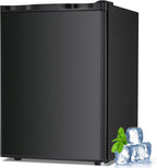 1.1 Cu.ft Small Upright Freezer, Mini Freezer with Removable Shelves, Adjustable Thermostat, Reversible Door Hinge, Quiet for Home/Dorm/Office/Kitchen, Black