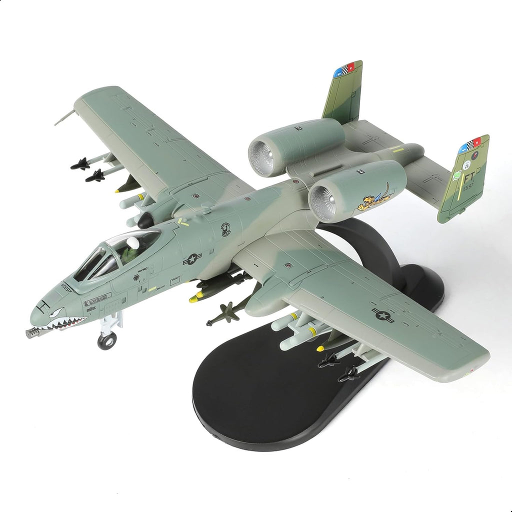 1/100 A-10 Thunderbolt II (Warthog) Attack Pre-Build Diecast Metal Aircraft Model Kits VX-23 Replica Military Plane for Display Collection or Gift