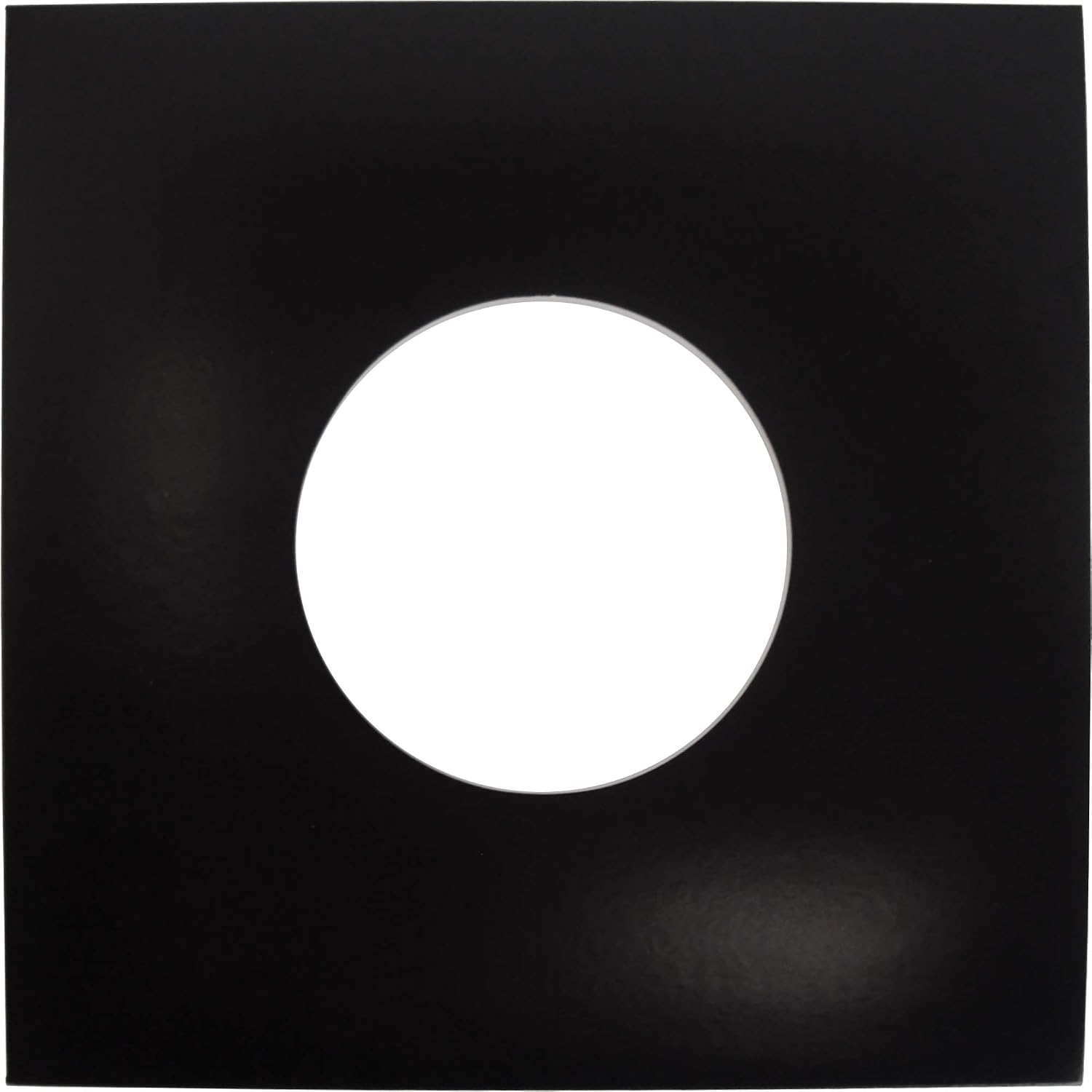 (25) 7" Heavyweight Record Jackets - Black with Center Hole - #07JWBKHH