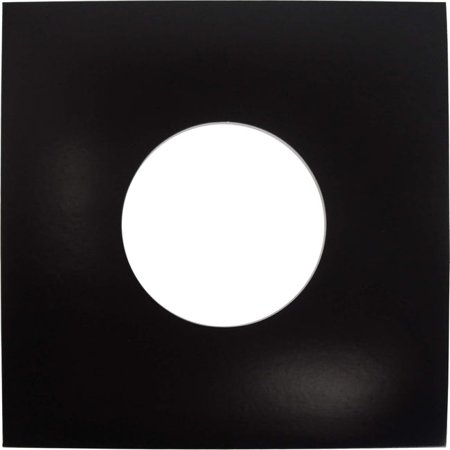 (25) 7" Heavyweight Record Jackets - Black with Center Hole - #07JWBKHH Main Image