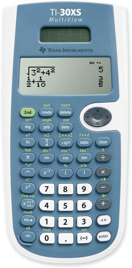 (3 Pack Value Bundle) TEXTI30XSMV TI-30XS MultiView Calculator, 16-Digit LCD Hover Image