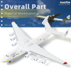1/400 Scale Antonov-225 Mriya Military Transport Aircraft Miniature Ukrainian Painting Metal Diecast Carrier Airplane Model with Metal Stand for Aviation Enthusiasts Adults Collection or Gift