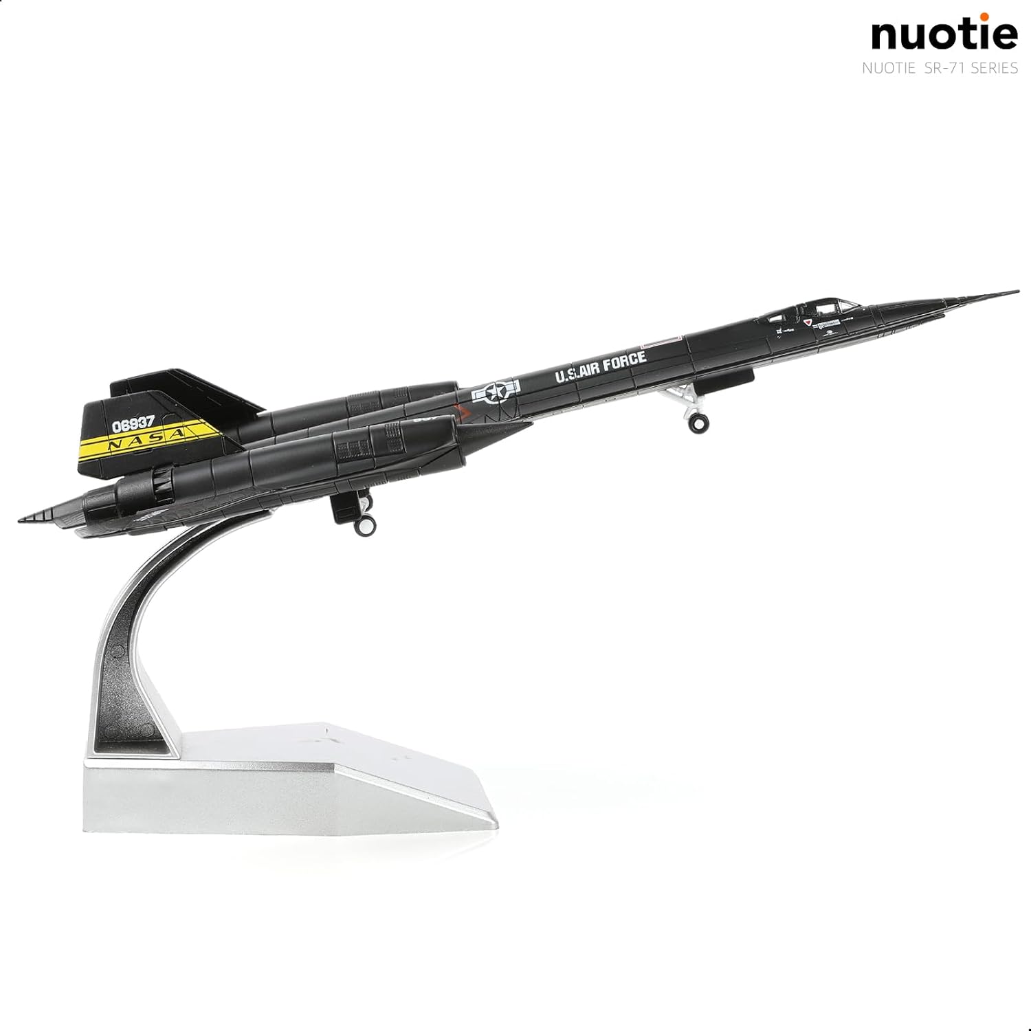 1/144 SR-71 Blackbird Diecast Metal Aircraft Model Kit Pre-Build Replica Military for Display Collection or Gift