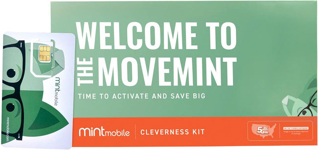 $15/mo. Mint Mobile Phone Plan with 5GB of 5G-4G LTE Data + Unlimited Talk & Text for 3 Months (3-in-1 SIM Card) Hover Image