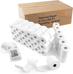 (100 Rolls) 2 1/4" x 50' Thermal Paper, POS Receipt Paper for Retail Business Cash Register, Fits All Credit Card Terminal