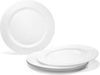 " OCCASIONS " 120 plates Pack 60 Guest Wedding Party Disposable Plastic Plates Set - 60 x 9'' Luncheon + 60 x 6.25'' Dessert plates - (Plain White)