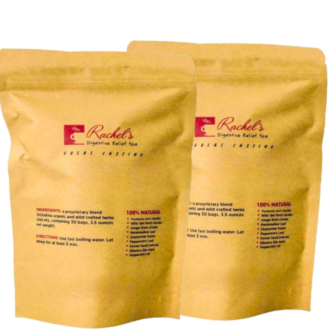 (60 Bags/120 Cups) Rachel’s Tea: Turmeric, Wild Yam, Ginger, Marshmallow, Chamomile, Peppermint, Fennel Slippery Elm