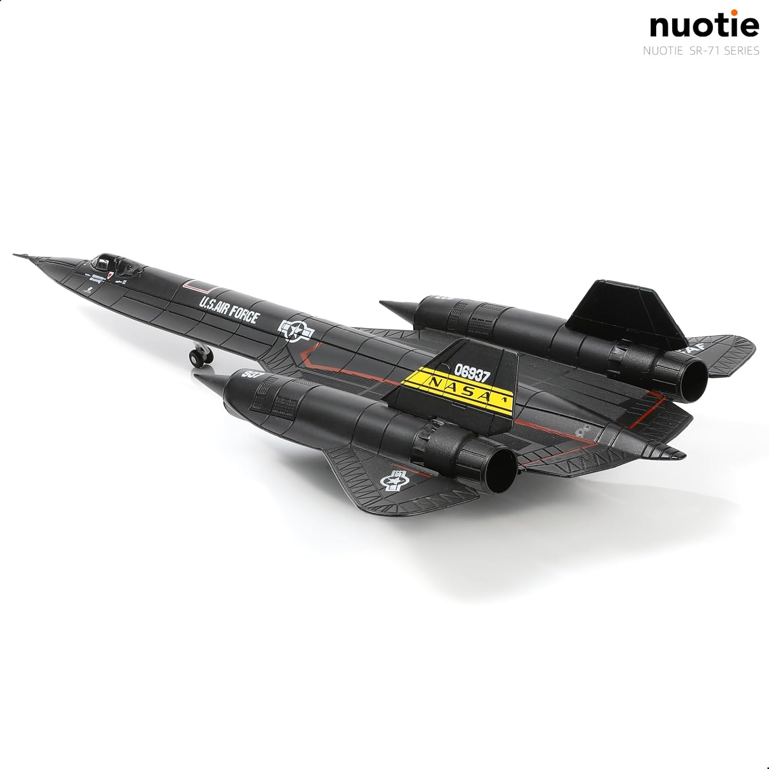 1/144 SR-71 Blackbird Diecast Metal Aircraft Model Kit Pre-Build Replica Military for Display Collection or Gift