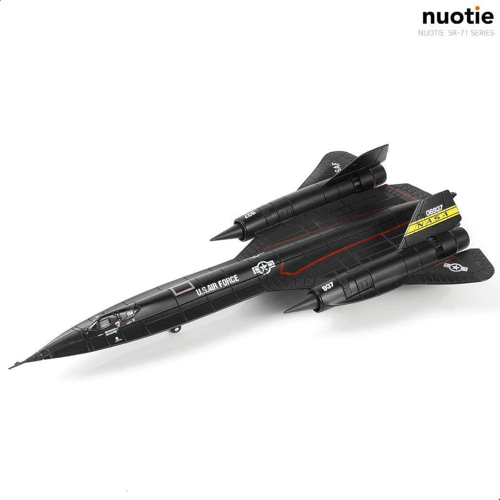 1/144 SR-71 Blackbird Diecast Metal Aircraft Model Kit Pre-Build Replica Military for Display Collection or Gift