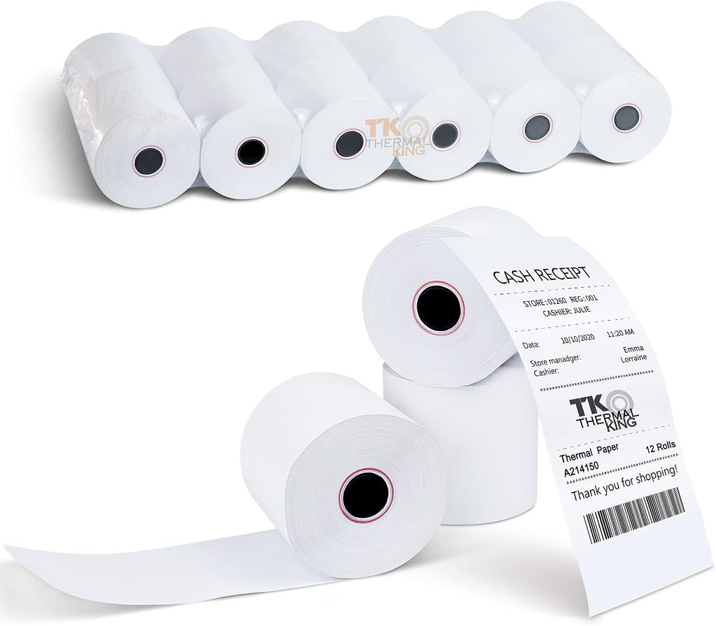 (100 Rolls) 2 1/4" x 50' Thermal Paper, POS Receipt Paper for Retail Business Cash Register, Fits All Credit Card Terminal