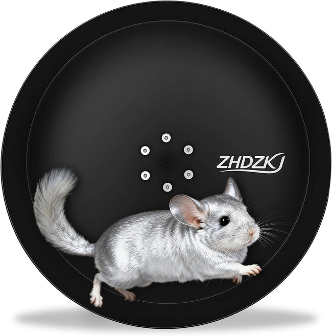 15" Silent Chinchilla Running Wheel, Aluminum Alloy Exercise Wheel, Quiet Ball Bearing, Suitable for Chinchillas, Hamsters, Hedgehogs, Syrian Hamsters and Other Small Pets Hover Image